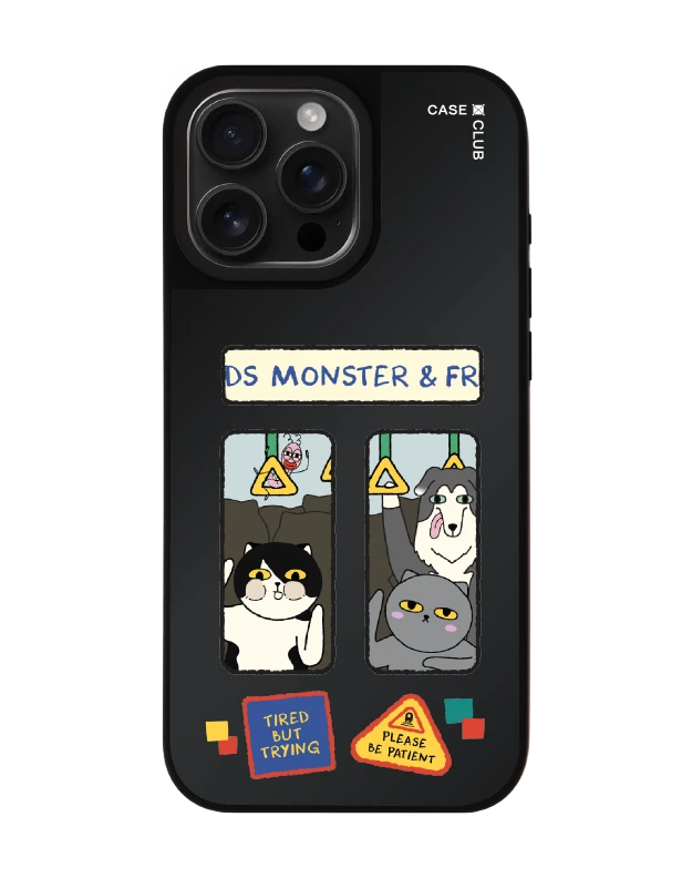 เคสกระจกดำด้าน iphone 16 pro max magsafe monster & friends โปรดรอสักครู่