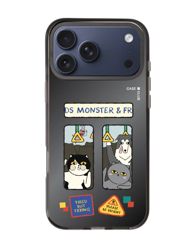 iphone 17 pro max black mirror magsafe monster & friends be patient