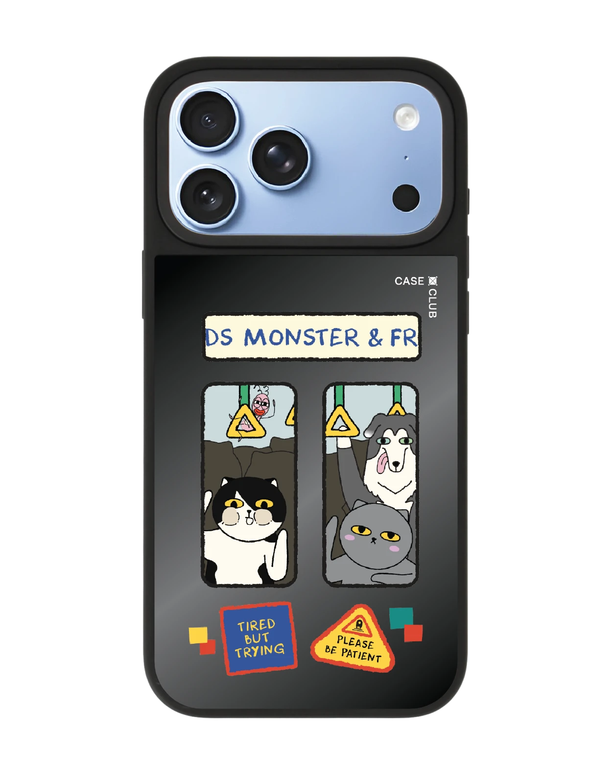เคสกระจกดำด้าน iphone 18 pro max magsafe monster & friends โปรดรอสักครู่