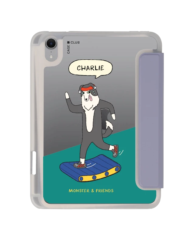 เคสใส ipad mini 7 สีม่วง monster & friends ชาร์ลี