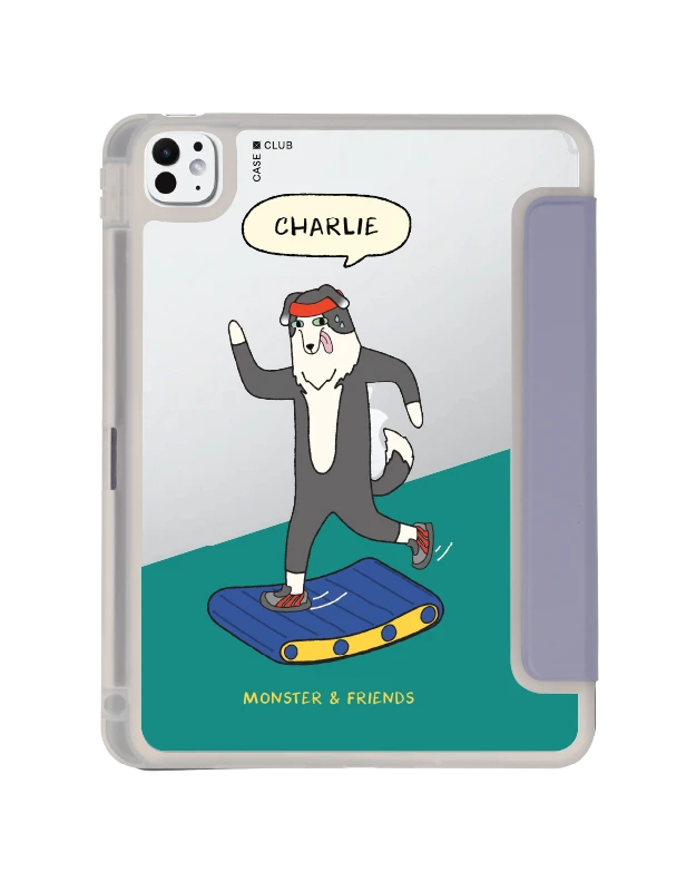 เคสใส ipad pro 11 สีม่วง monster & friends ชาร์ลี
