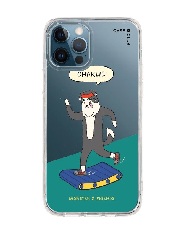 iphone 12/12 pro clear case monster & friends charlie