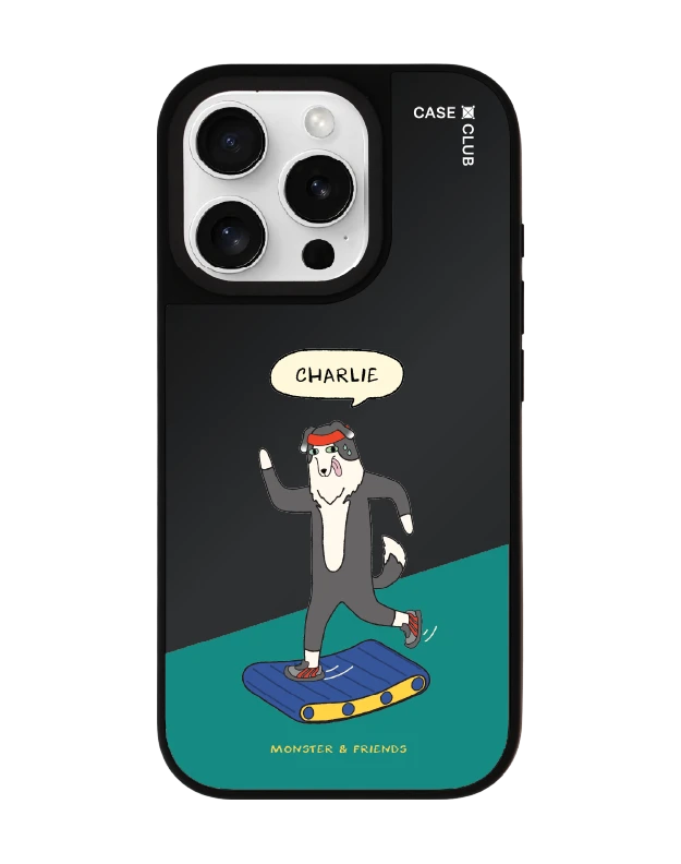 เคสกระจกดำด้าน iphone 16 pro magsafe monster & friends ชาร์ลี