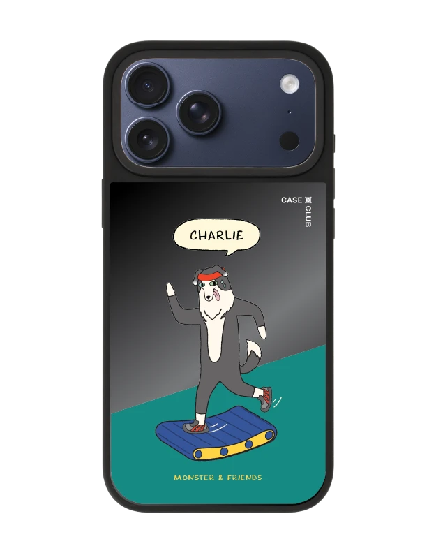 iphone 17 pro max matte black mirror magsafe monster & friends charlie