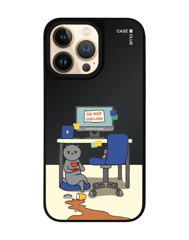 เคสกระจกดำด้าน iphone 14 pro max magsafe monster & friends ห้ามรบกวน