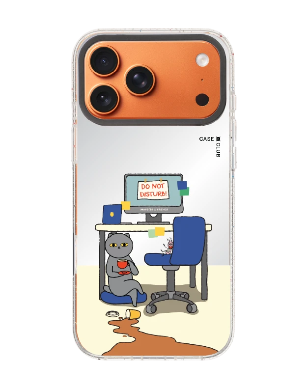 iphone 17 pro max clear mirror magsafe monster & friends do not disturb