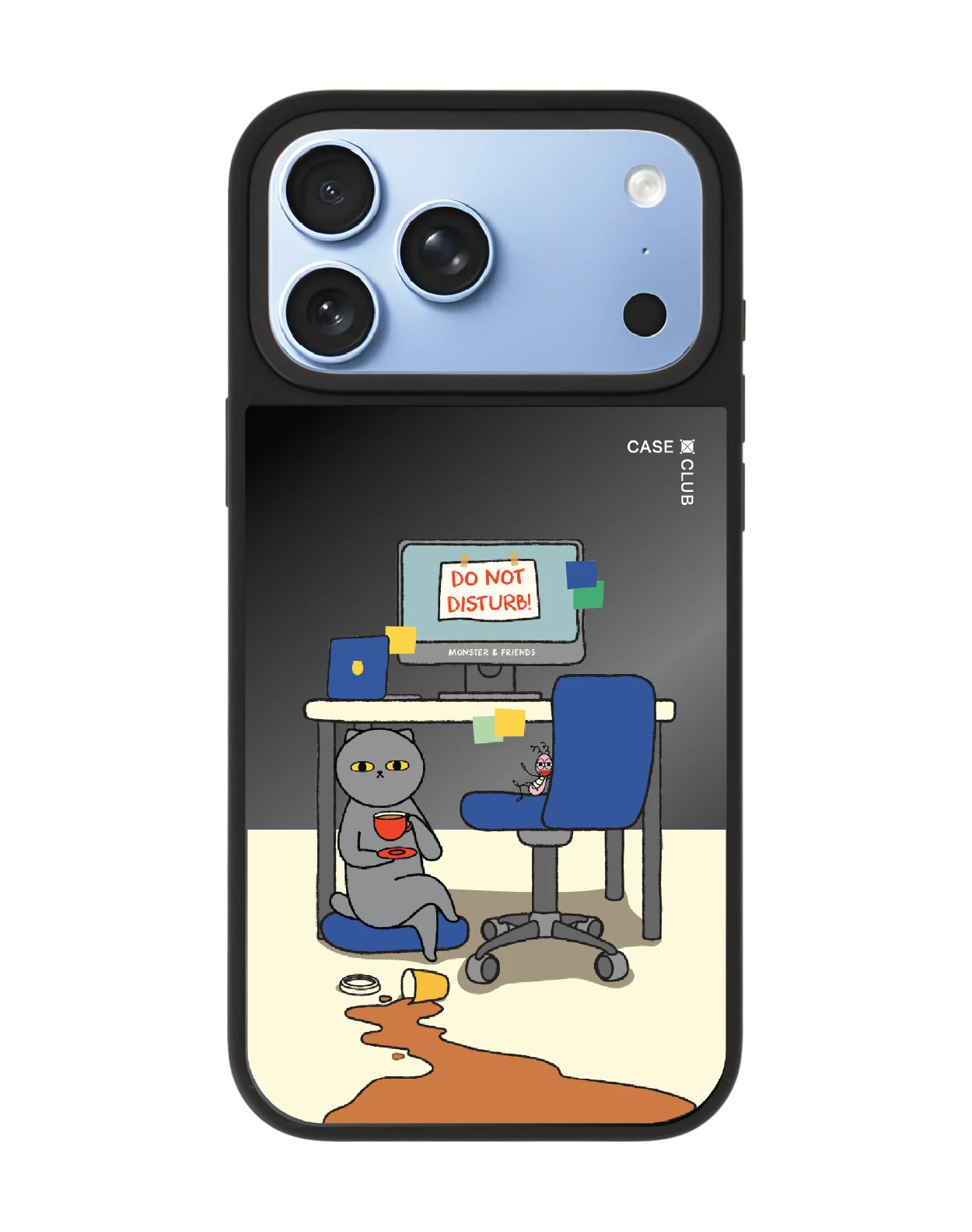 เคสกระจกดำด้าน iphone 18 pro max magsafe monster & friends ห้ามรบกวน