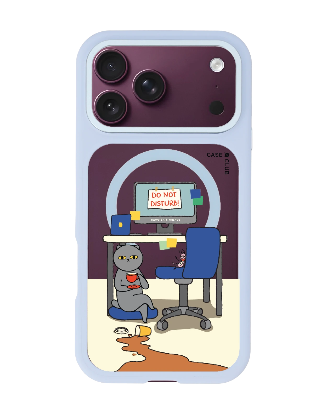 เคสเปลี่ยนฝาหลัง iphone 18 pro max magsafe สีฟ้า monster & friends ห้ามรบกวน