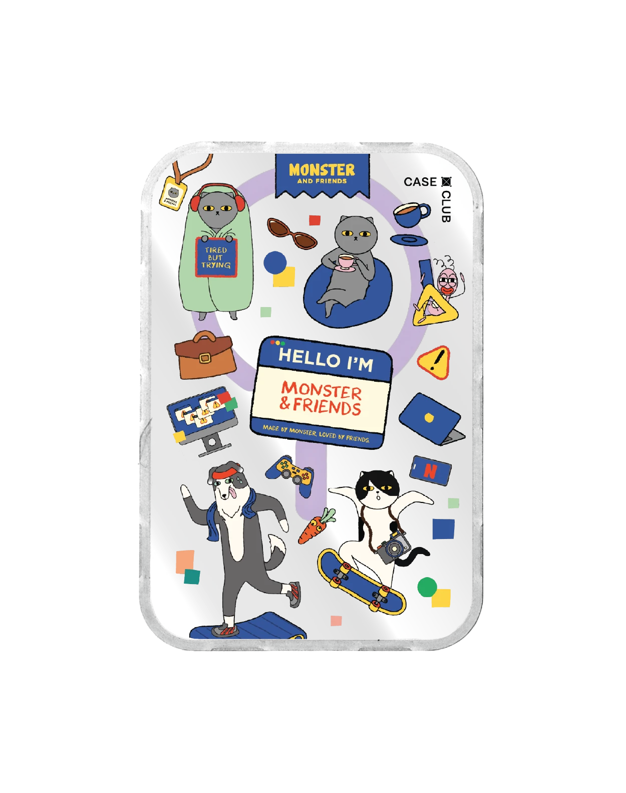 iphone 18 pro max switch lilac plate monster & friends happy mess