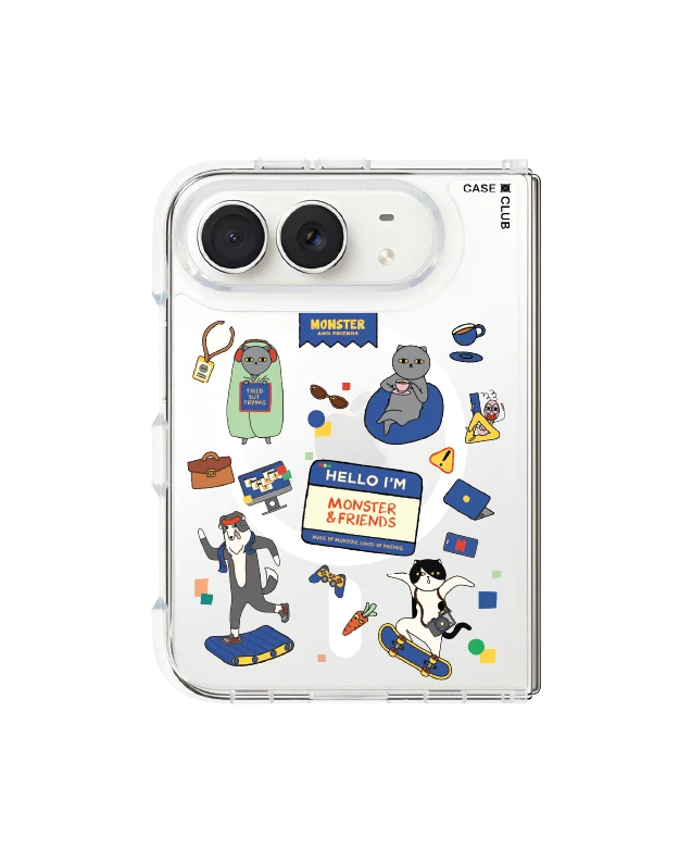 เคสใส iphone duo magsafe monster & friends สติ๊กเกอร์
