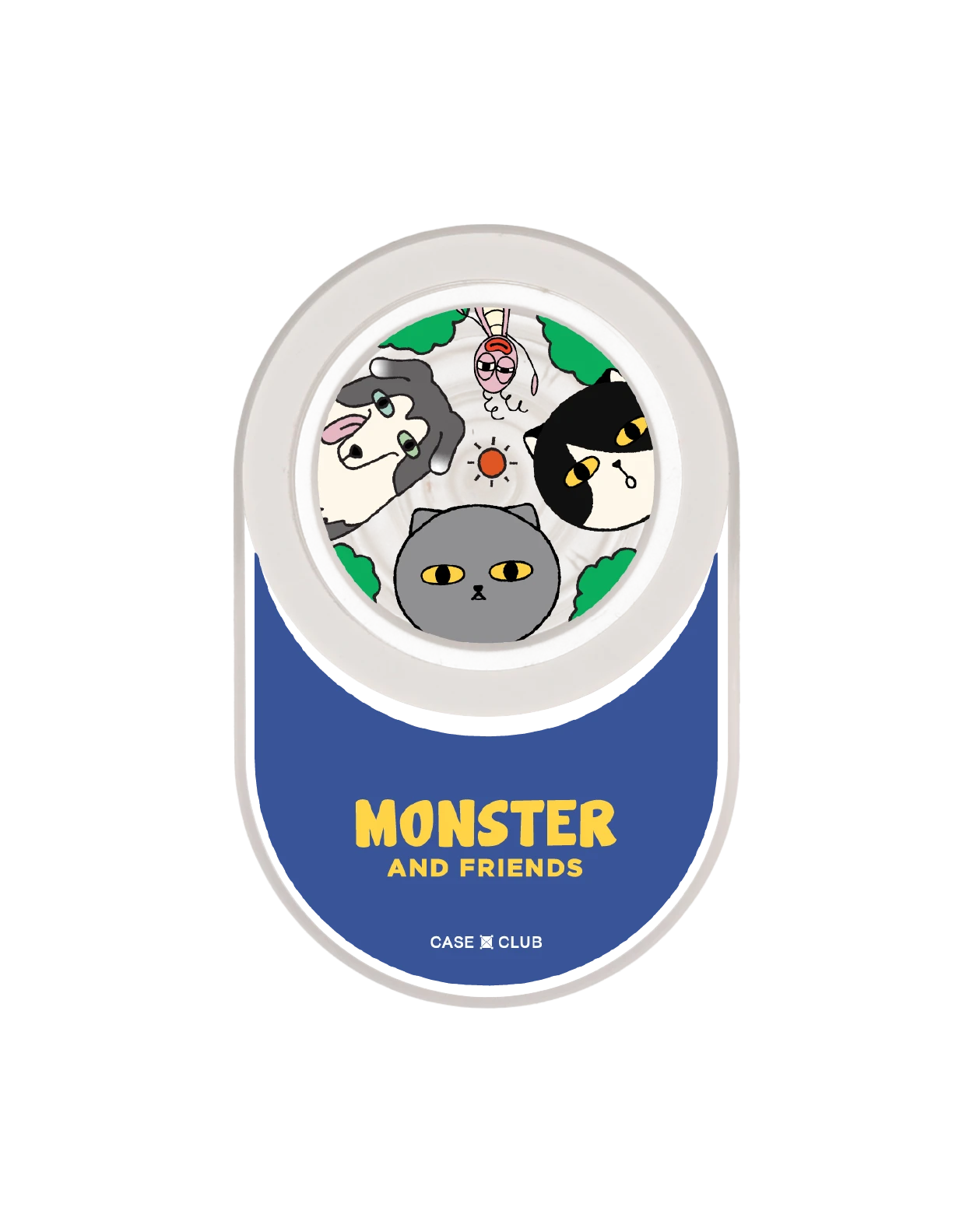 clear popgrip monster & friends hello friends