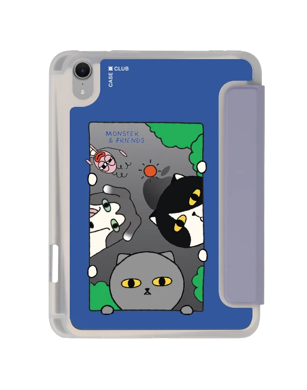เคสใส ipad mini 7 สีม่วง monster & friends สวัสดีเพื่อนรัก