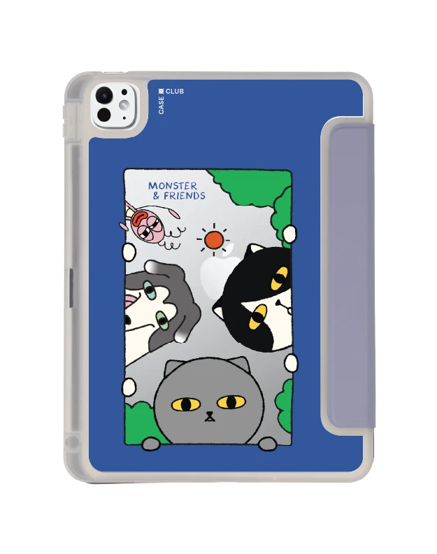 เคสใส ipad pro 11 สีม่วง monster & friends สวัสดีเพื่อนรัก