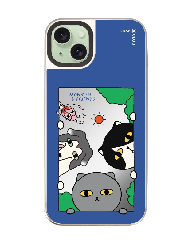 iphone 15 plus mirror magsafe monster & friends hello friends