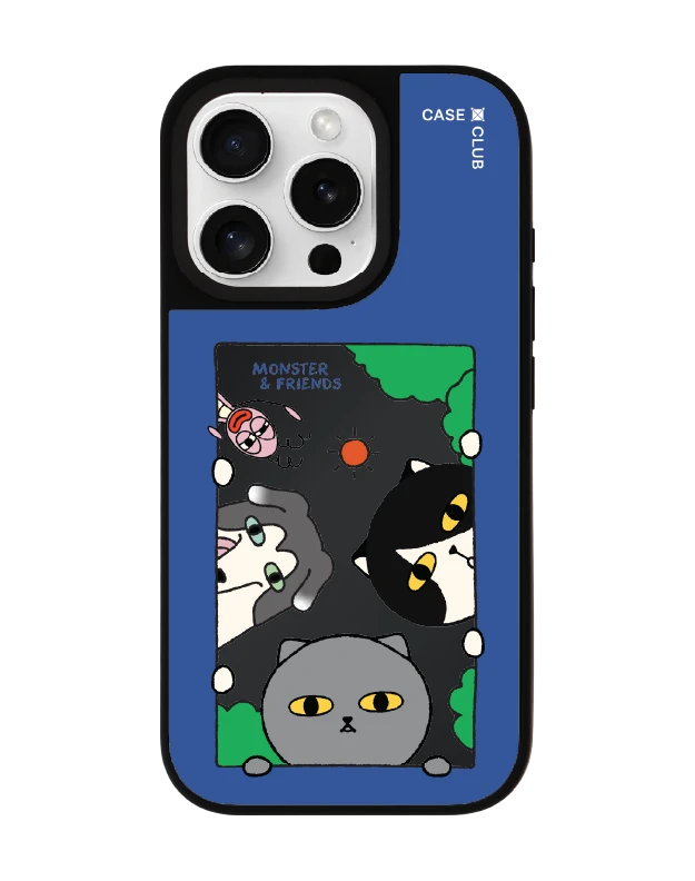 เคสกระจกดำด้าน iphone 16 pro magsafe monster & friends สวัสดีเพื่อนรัก