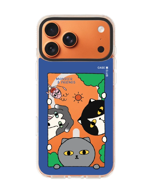 iphone 17 pro max clear case magsafe shield monster & friends hello friends