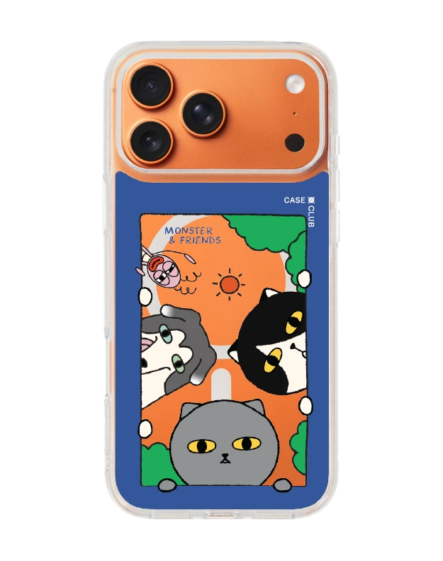 iphone 17 pro max clear magsafe monster & friends hello friends