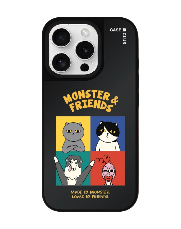 เคสกระจกดำด้าน iphone 16 pro magsafe monster & friends แก๊งเพื่อนซี้