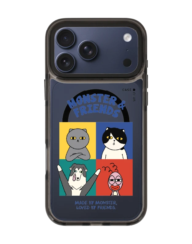 เคสใส iphone 17 pro max magsafe สีดำ monster & friends แก๊งเพื่อนซี้