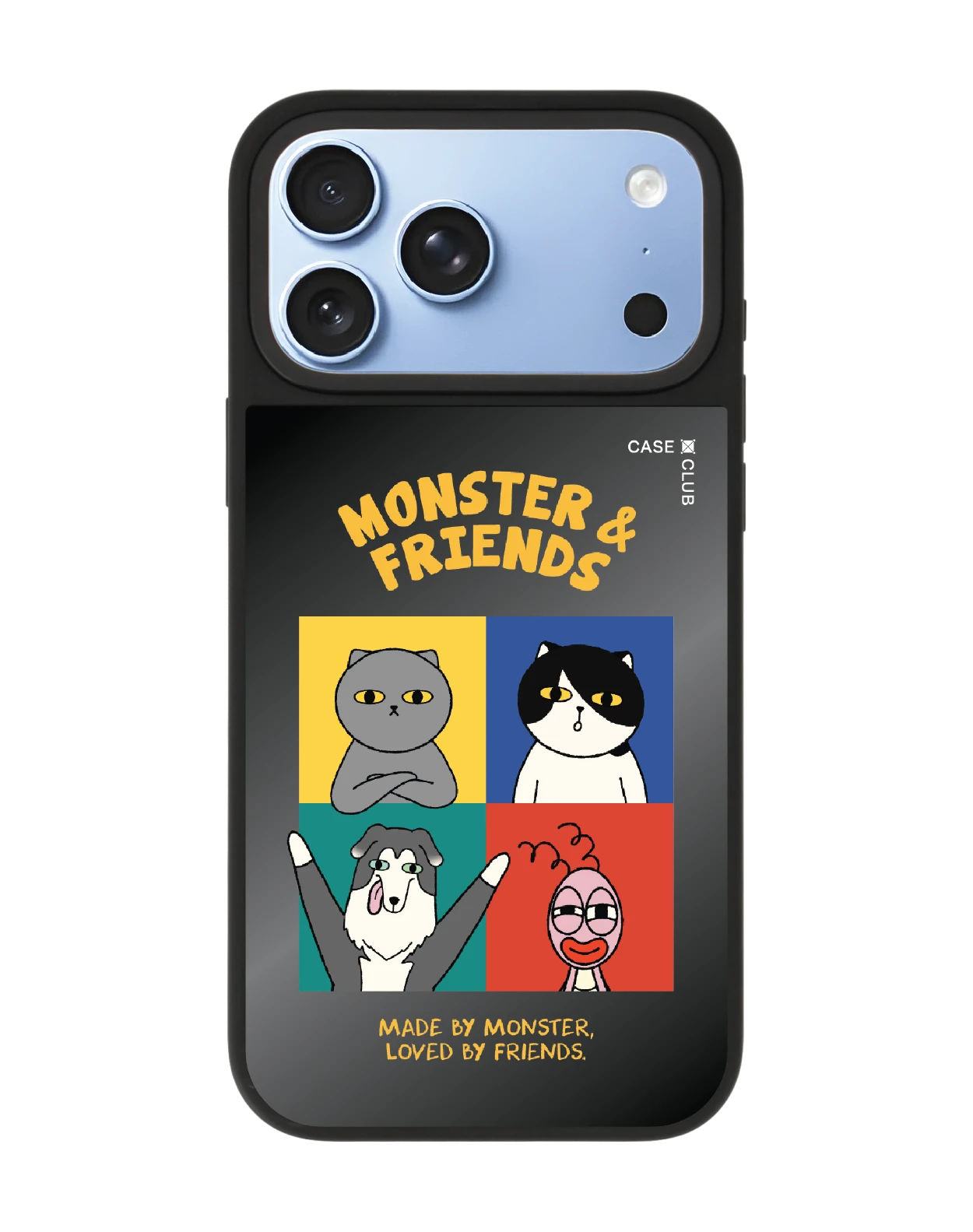 เคสกระจกดำด้าน iphone 18 pro max magsafe monster & friends แก๊งเพื่อนซี้