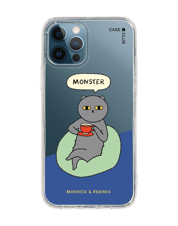 iphone 12/12 pro clear case monster & friends monster