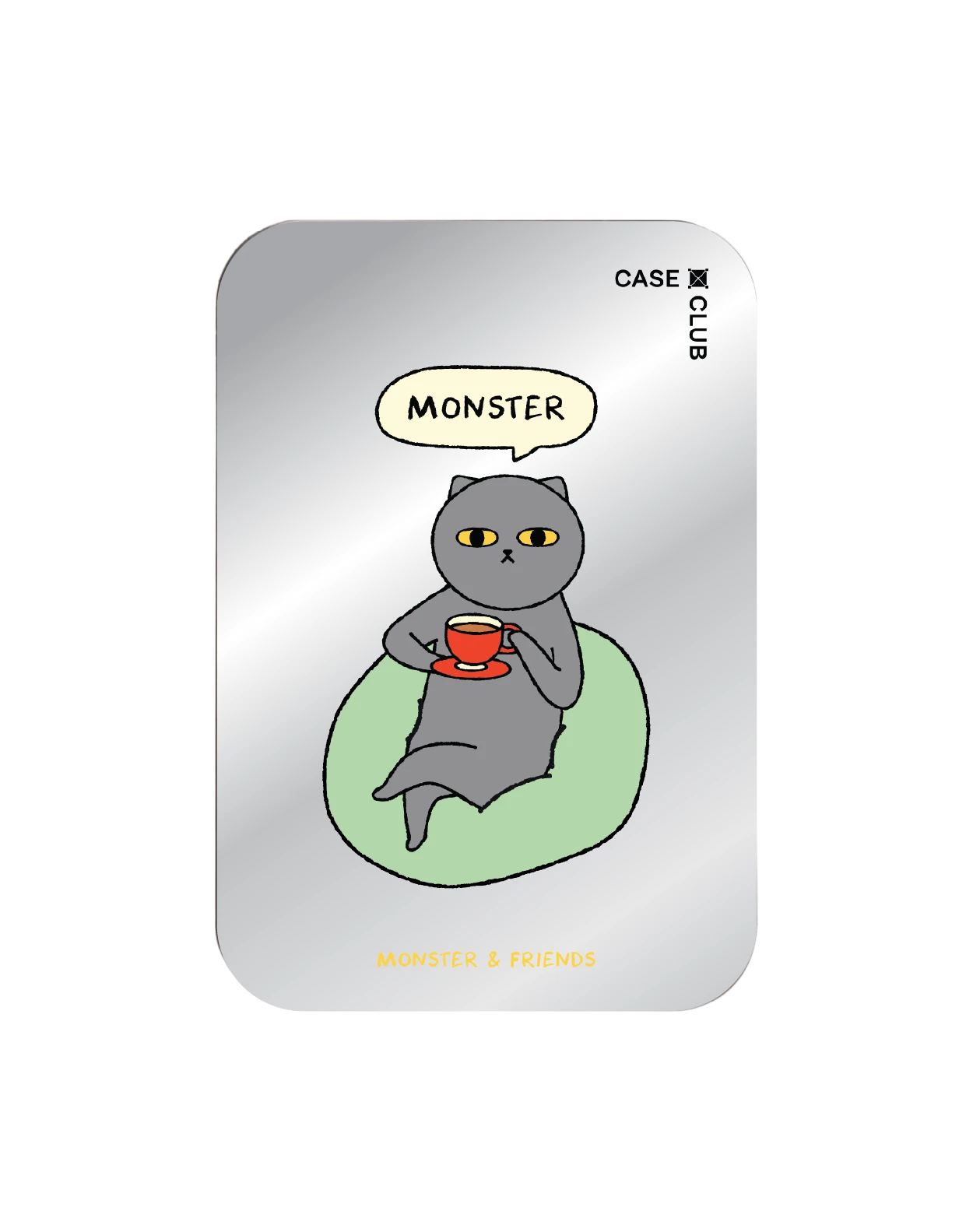magnetic mirror cardholder stand monster & friends monster