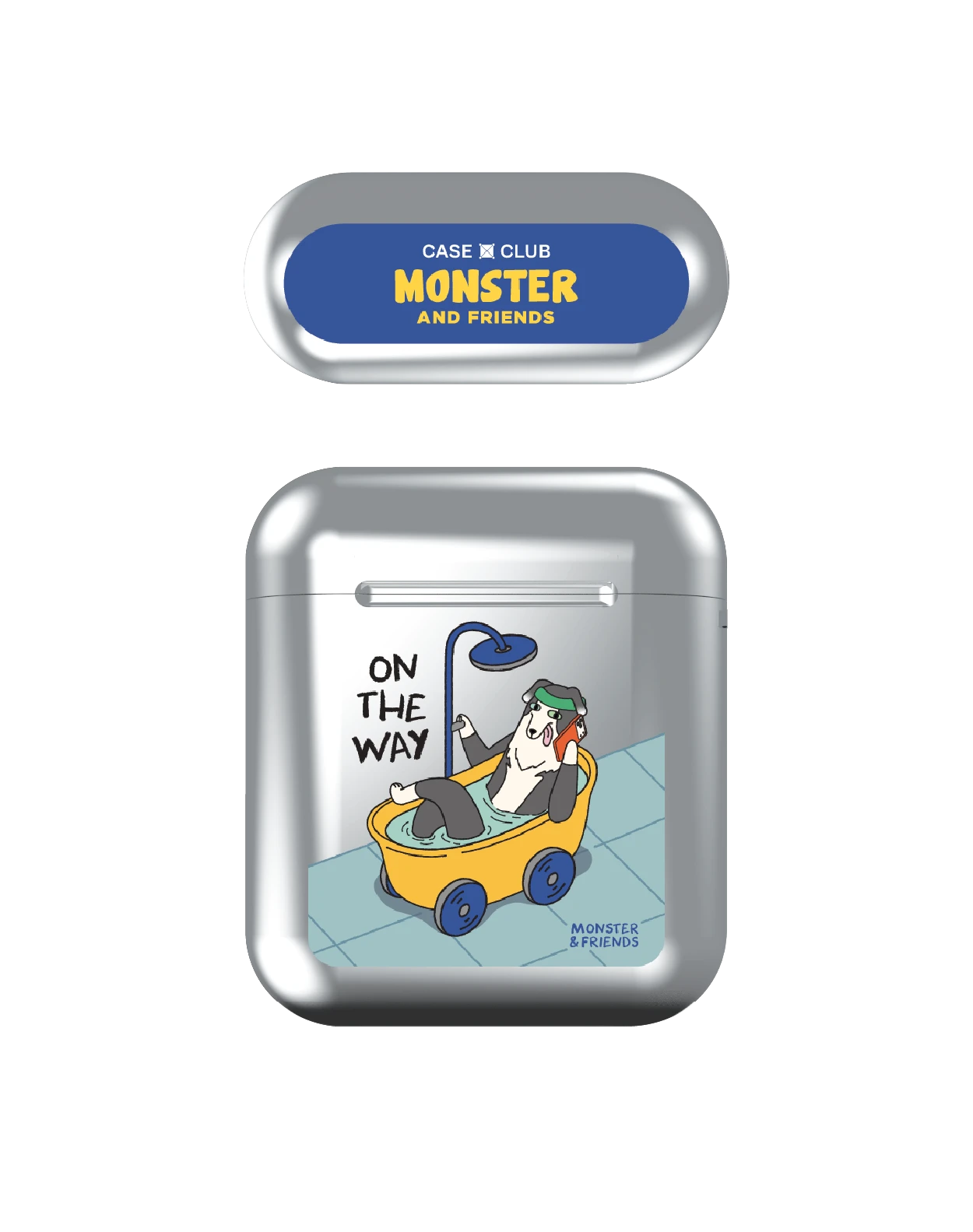 เคสสีเงิน airpods รุ่น 1/2 monster & friends กำลังไป