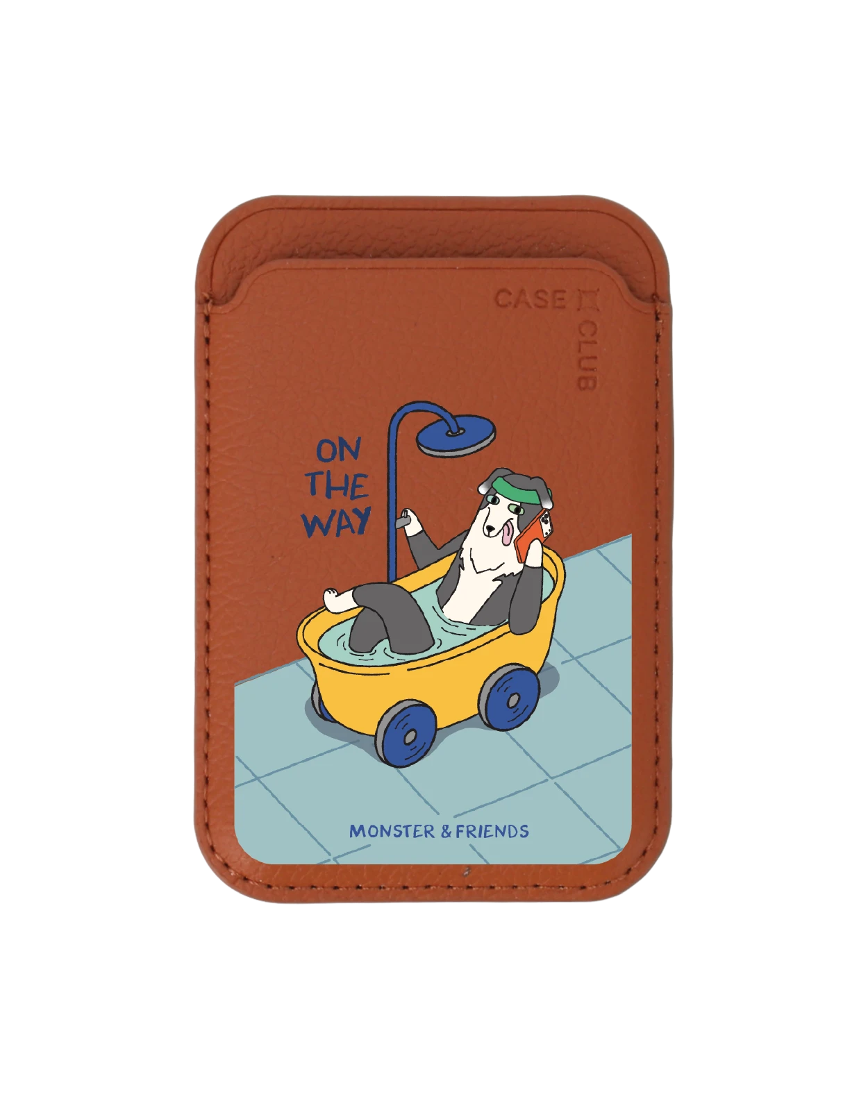 brown wallet magsafe monster & friends on the way