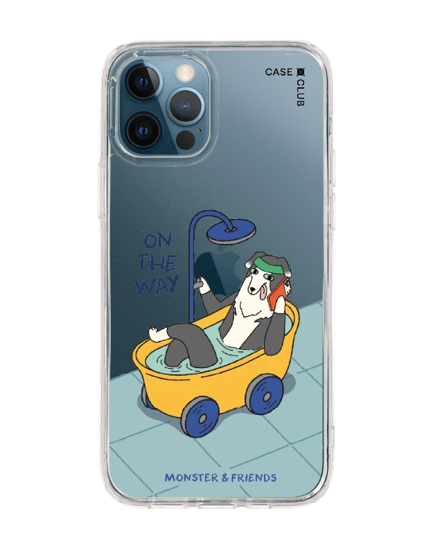 iphone 12/12 pro clear case monster & friends on the way