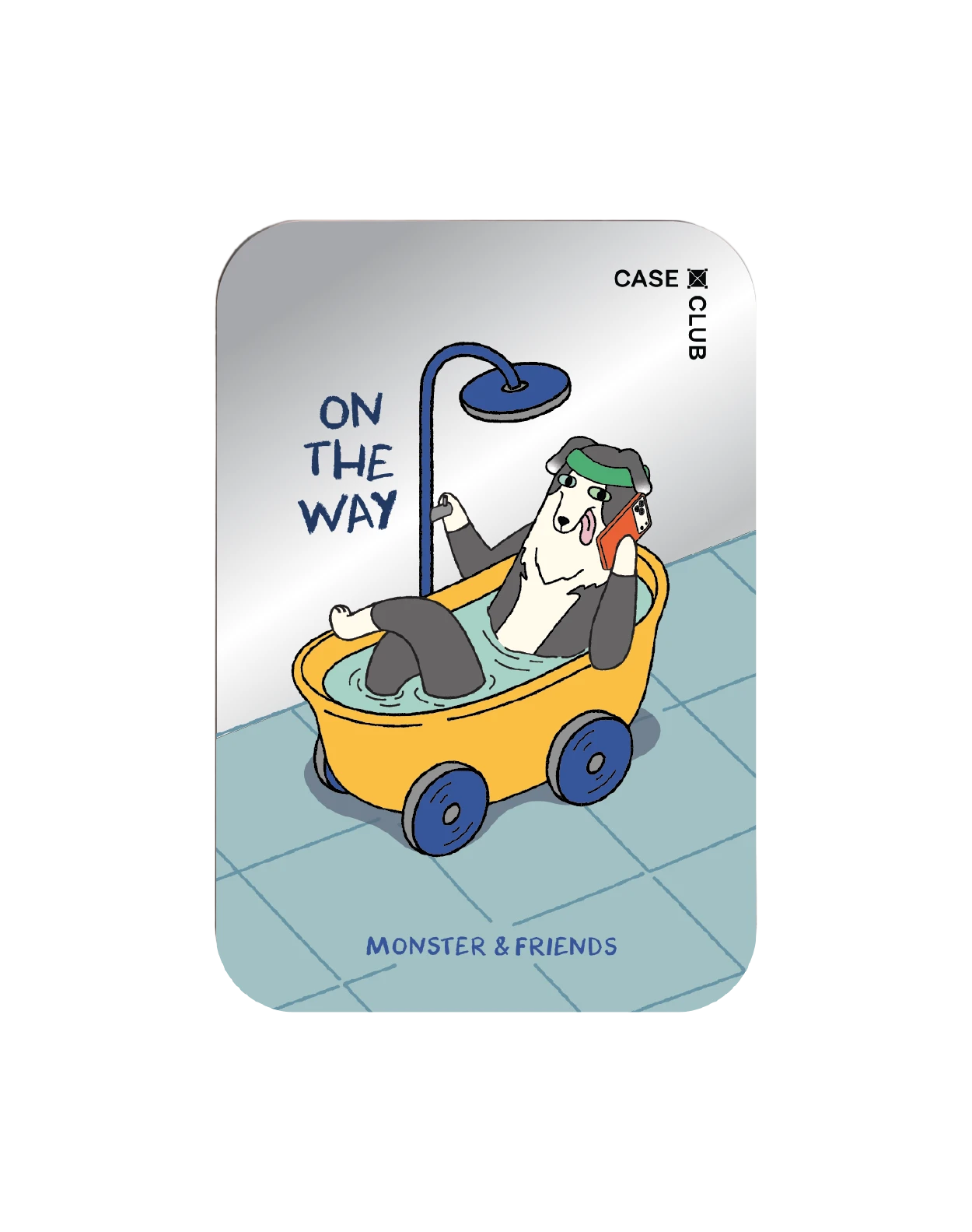 magnetic mirror cardholder stand monster & friends on the way