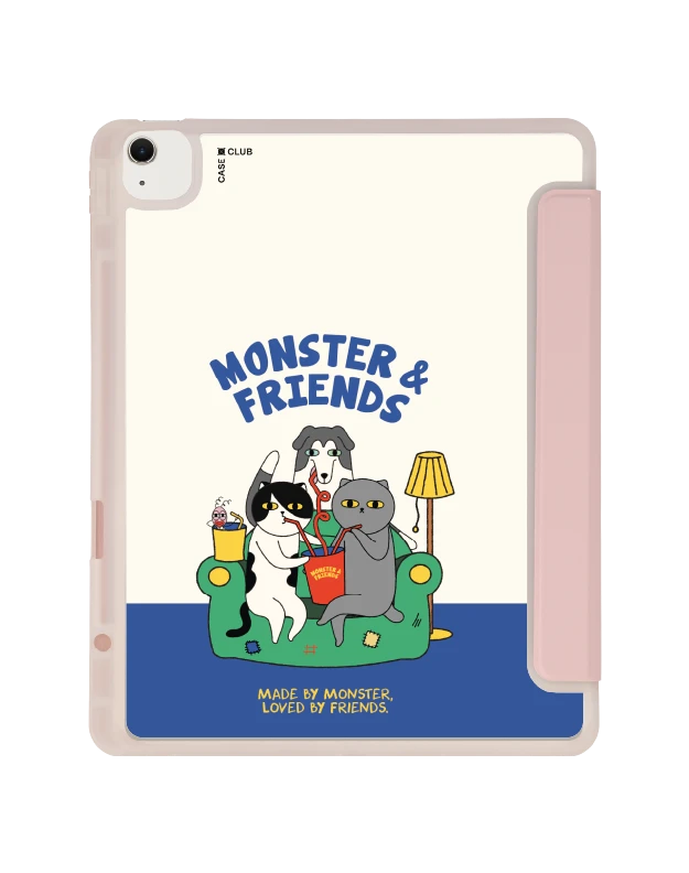 เคสใส ipad air 13" (m2/m3) สีชมพู monster & friends โซฟาคลับ