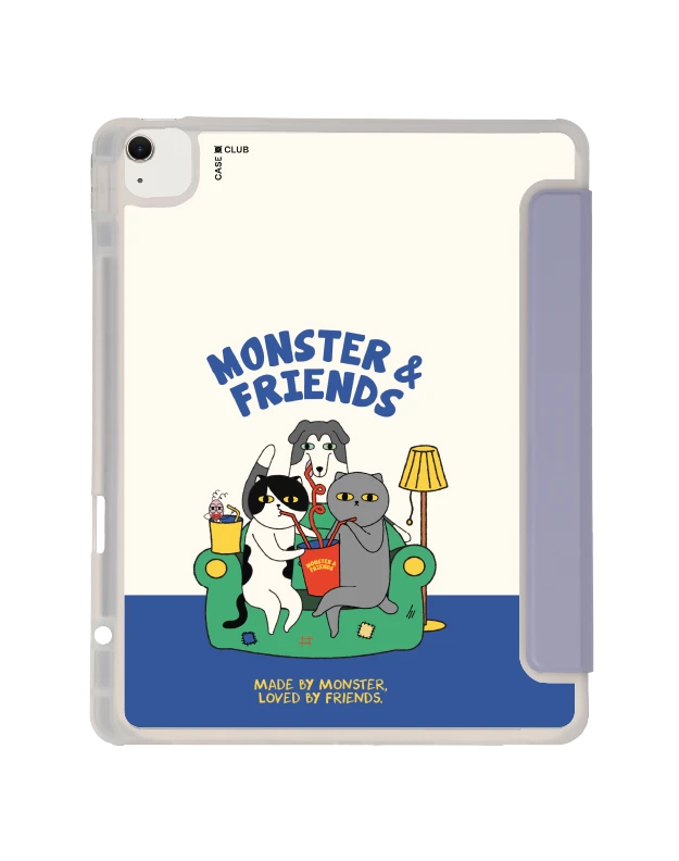 ipad air6/7 13" 2025 (m2/m3) clear purple monster & friends sofa club