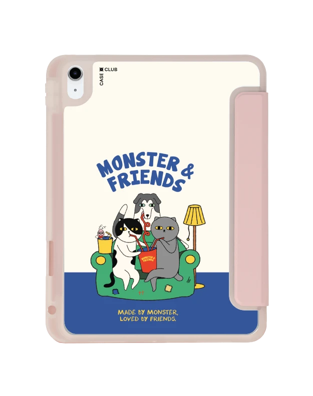 เคสใส ipad gen 10/11 สีชมพู monster & friends โซฟาคลับ