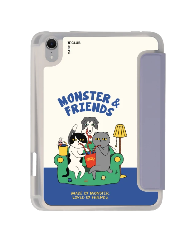 เคสใส ipad mini 7 สีม่วง monster & friends โซฟาคลับ