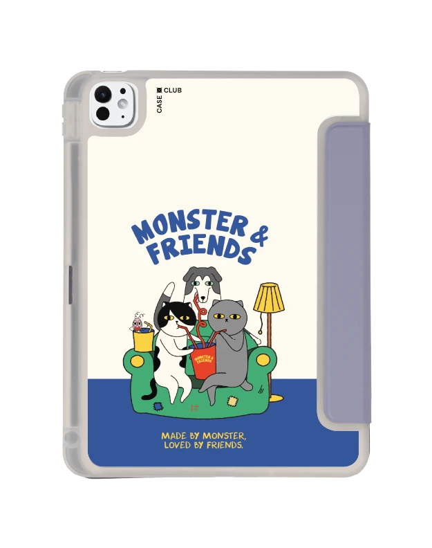 เคสใส ipad pro 11 สีม่วง monster & friends โซฟาคลับ