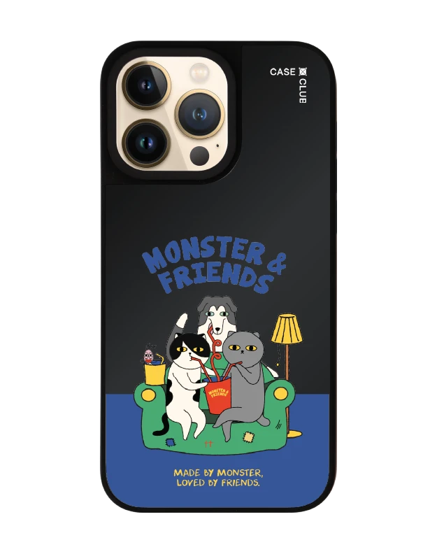 เคสกระจกดำด้าน iphone 14 pro max magsafe monster & friends โซฟาคลับ
