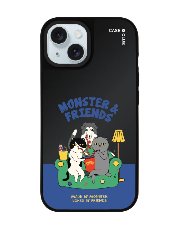 เคสกระจกดำด้าน iphone 15 magsafe monster & friends โซฟาคลับ