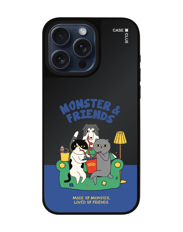 เคสกระจกดำด้าน iphone 15 pro max magsafe monster & friends โซฟาคลับ
