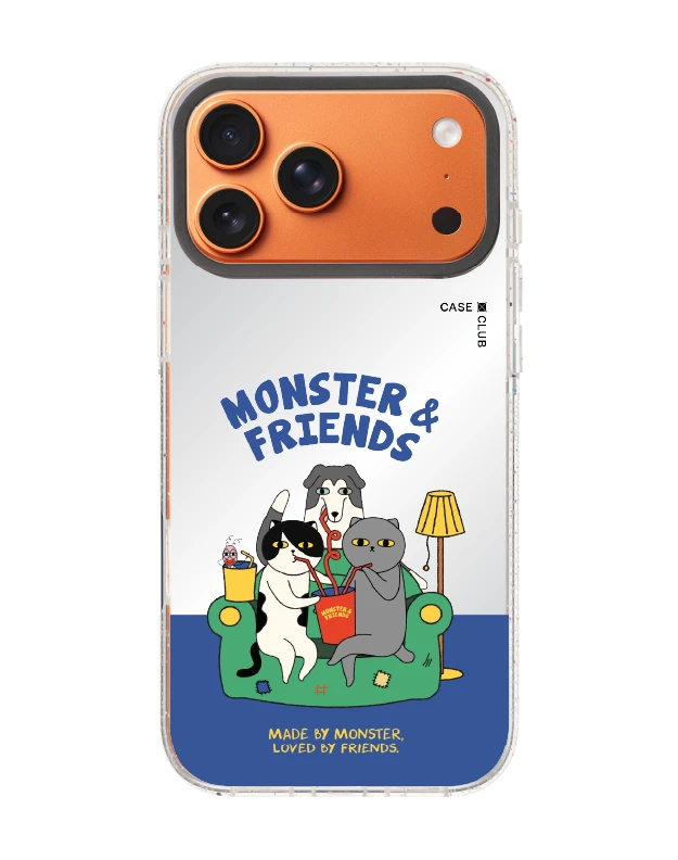 เคสกระจกใส iphone 17 pro max magsafe monster & friends โซฟาคลับ