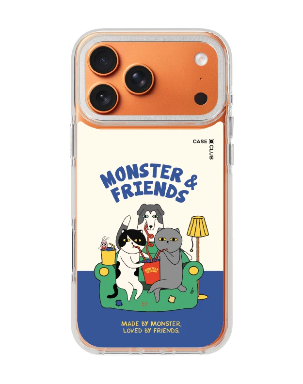 เคสใส iphone 17 pro max magsafe สีขาว monster & friends โซฟาคลับ