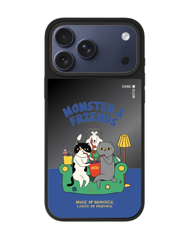 เคสกระจกดำด้าน iphone 17 pro max magsafe monster & friends โซฟาคลับ
