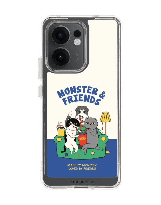 เคสใส oppo reno 13f monster & friends โซฟาคลับ