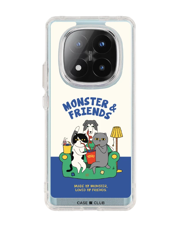 redmi note 14 pro plus clear case monster & friends sofa club