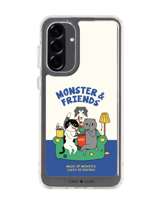 samsung galaxy a56 clear case monster & friends sofa club