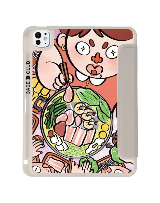 เคสใส ipad pro 11 สีเทา หมูกระทะ