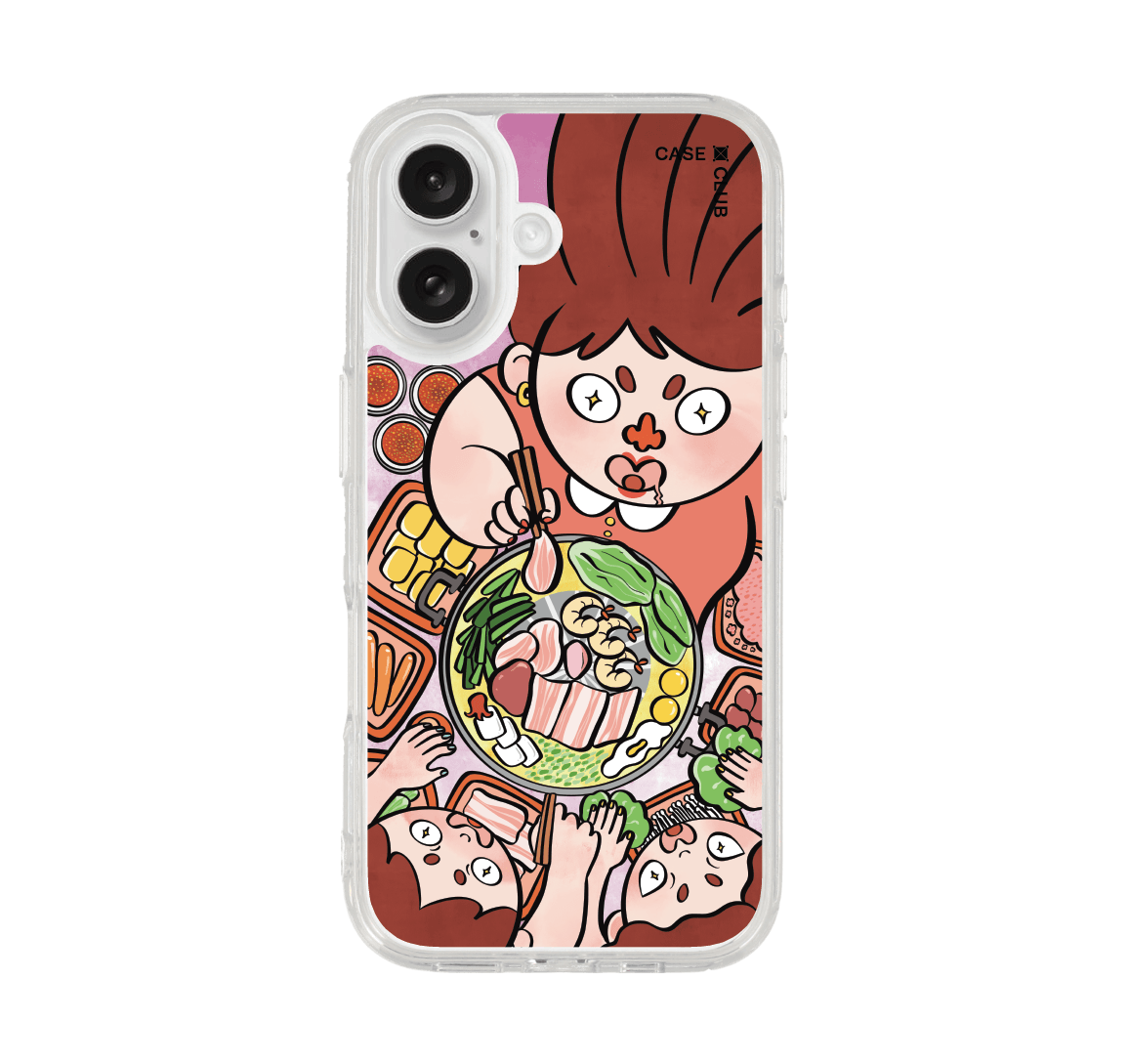 เคสใส iphone 16 หมูกระทะ