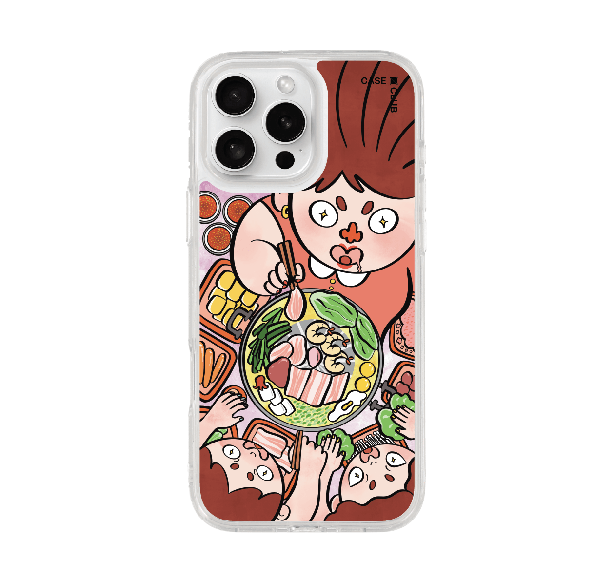เคสใส iPhone 16 Pro Max หมูกระทะ