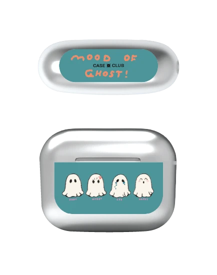 เคสสีเงิน airpods pro 3 mood of ghost club