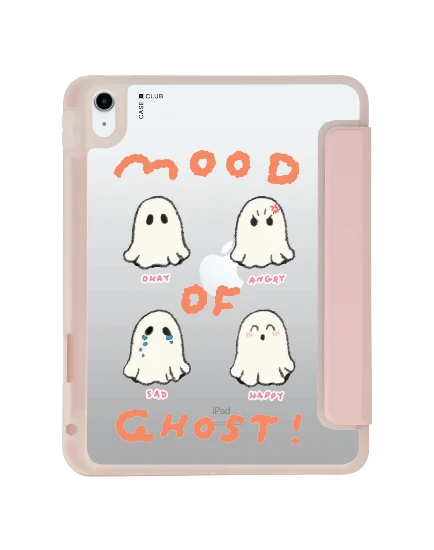 เคสใส ipad gen 10th/11th 2025 สีชมพู mood of ghost club