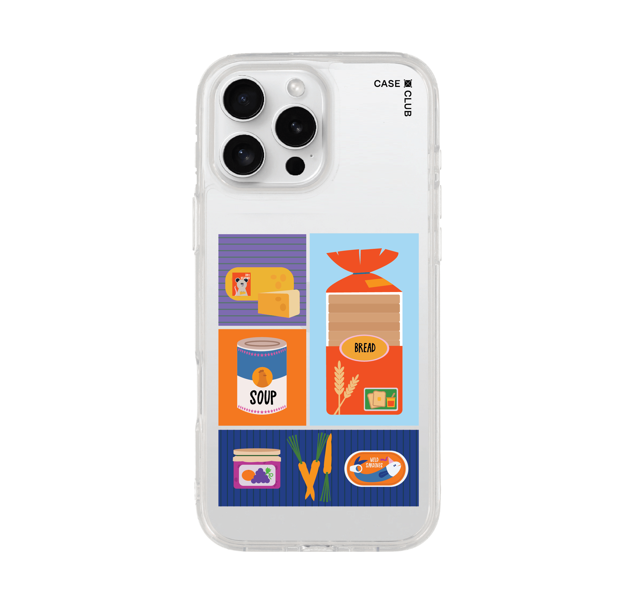 iphone 16 pro max clear case morning bread